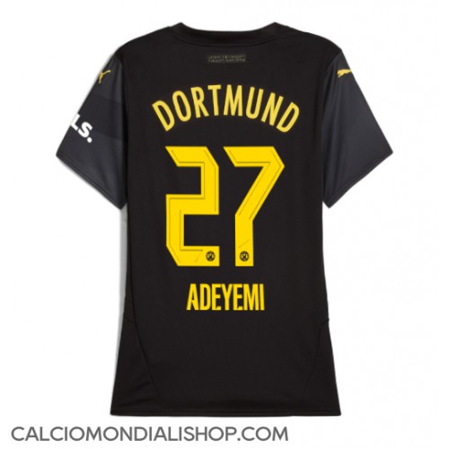 Maglie da calcio Borussia Dortmund Karim Adeyemi #27 Seconda Maglia Femminile 2024-25 Manica Corta